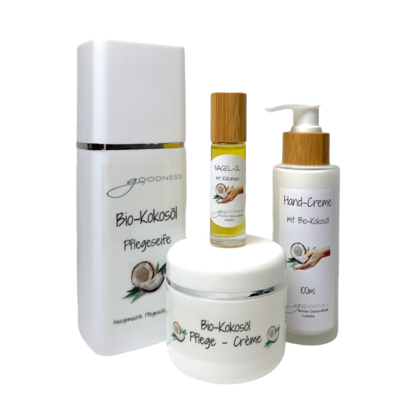 Geschenk-Set - goodness - Bio Kokosnussöl Pflegeset 4-teilg