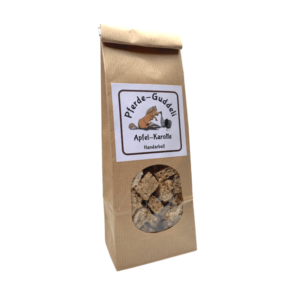 Snacks für Pferde - Pferdemüesli.ch - Karotten und Apfel – 250g.
