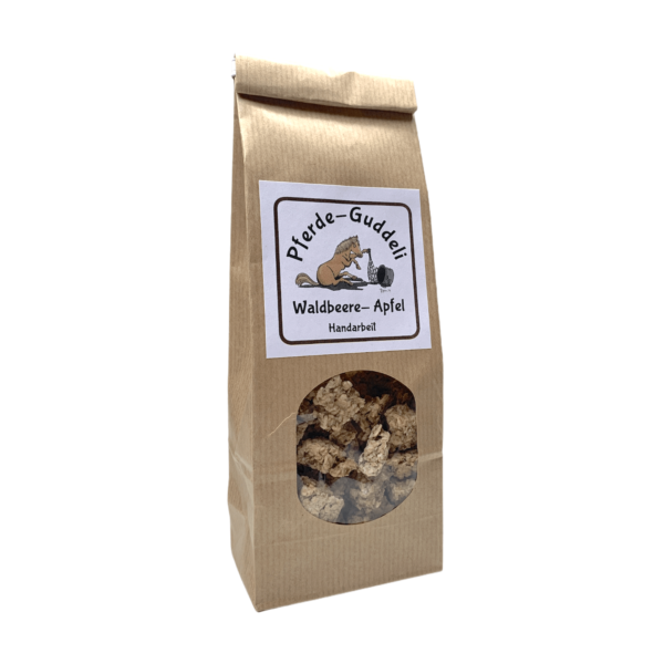 Snacks für Pferde - Pferdemüesli.ch - Waldbeeren und Apfel – 250g.